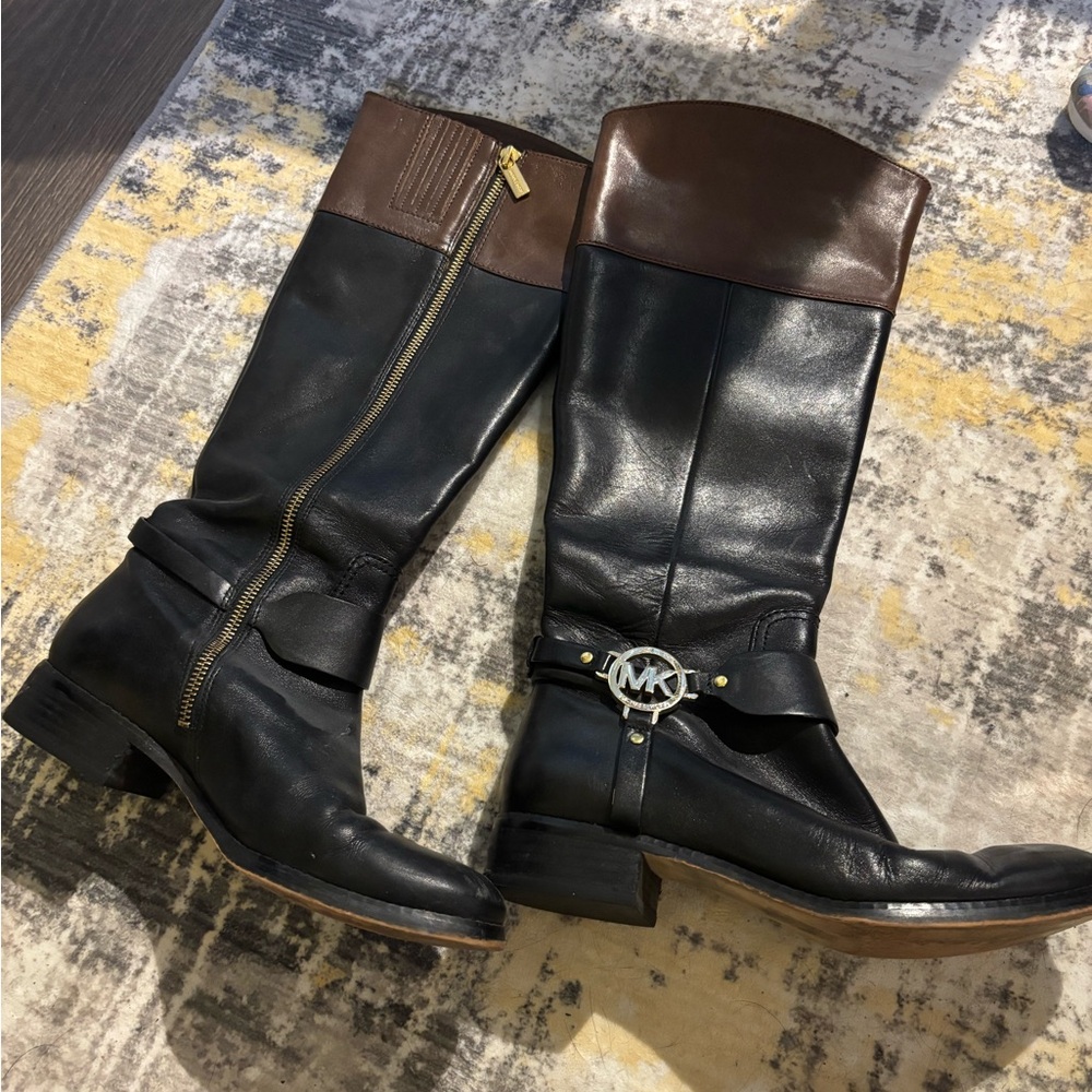 Michael Kors Two-Tone Black and Brown Women’s Boots